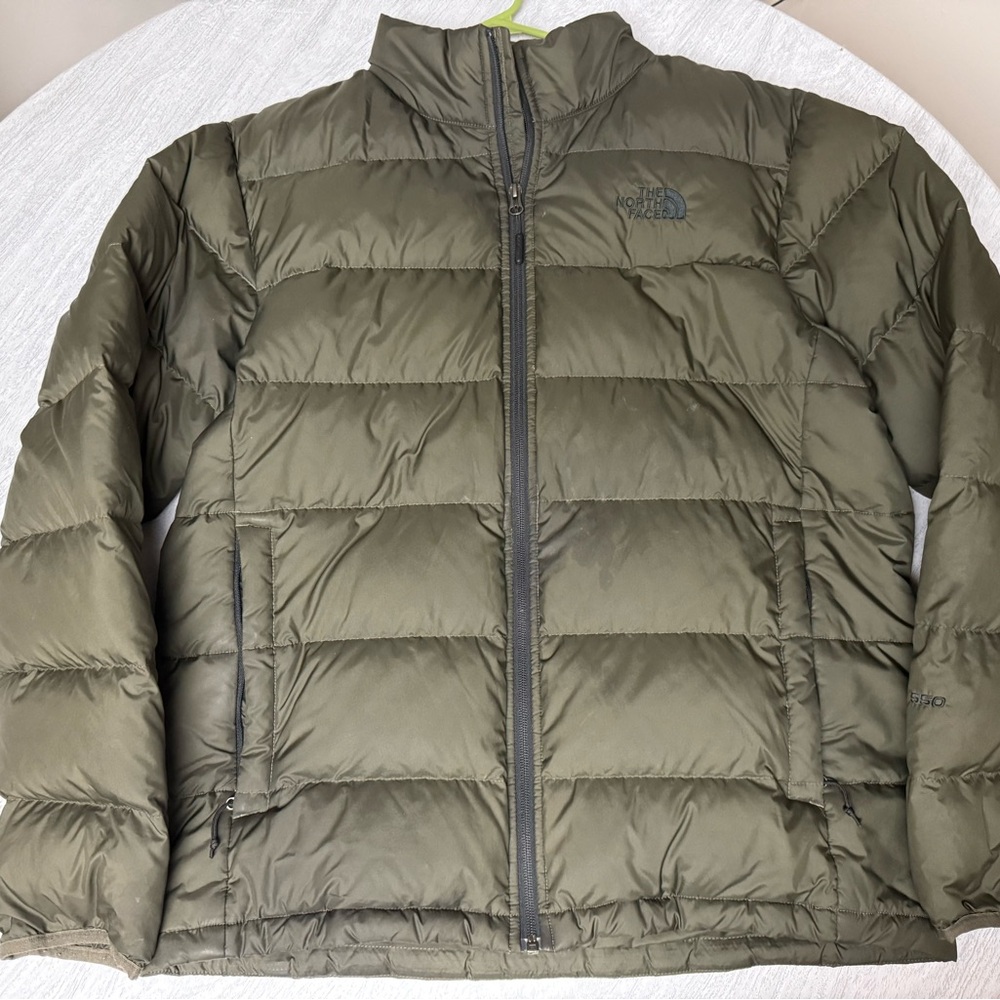 The North Face Men's Olive Puffer Jacket 550 Fill